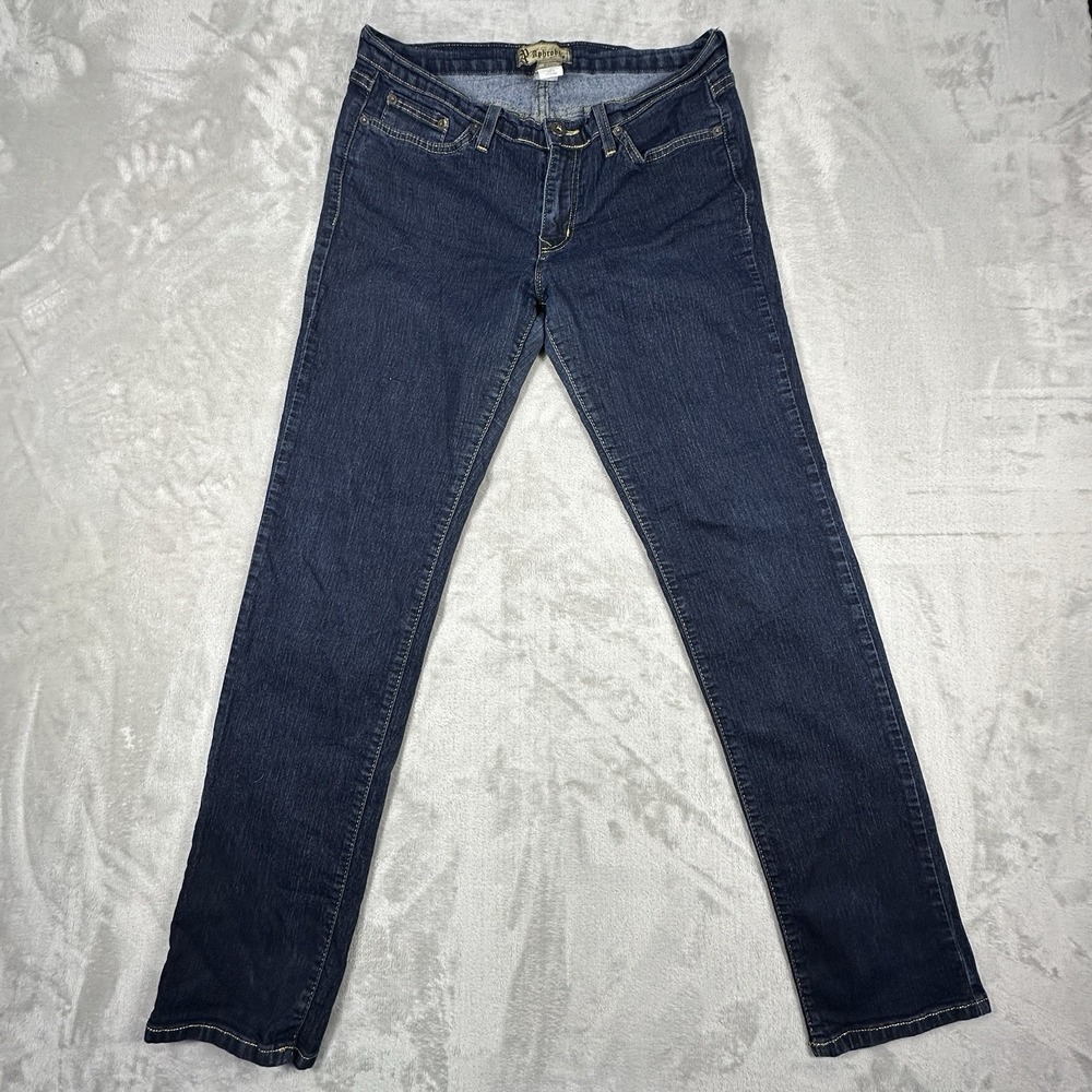 Aphrodite Skinny Jeans Womens Dark Blue Mid Rise Stretch Denim Slim Fit Size 15